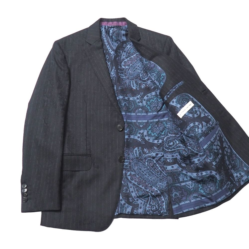 □美品□ETRO エトロ スーツ サイズ48 ペイズリー ストライプ