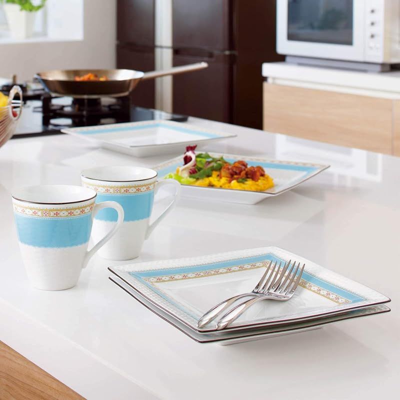 新品】 Noritake ノリタケ スクエア プレート ( ペアセット ) 19cm