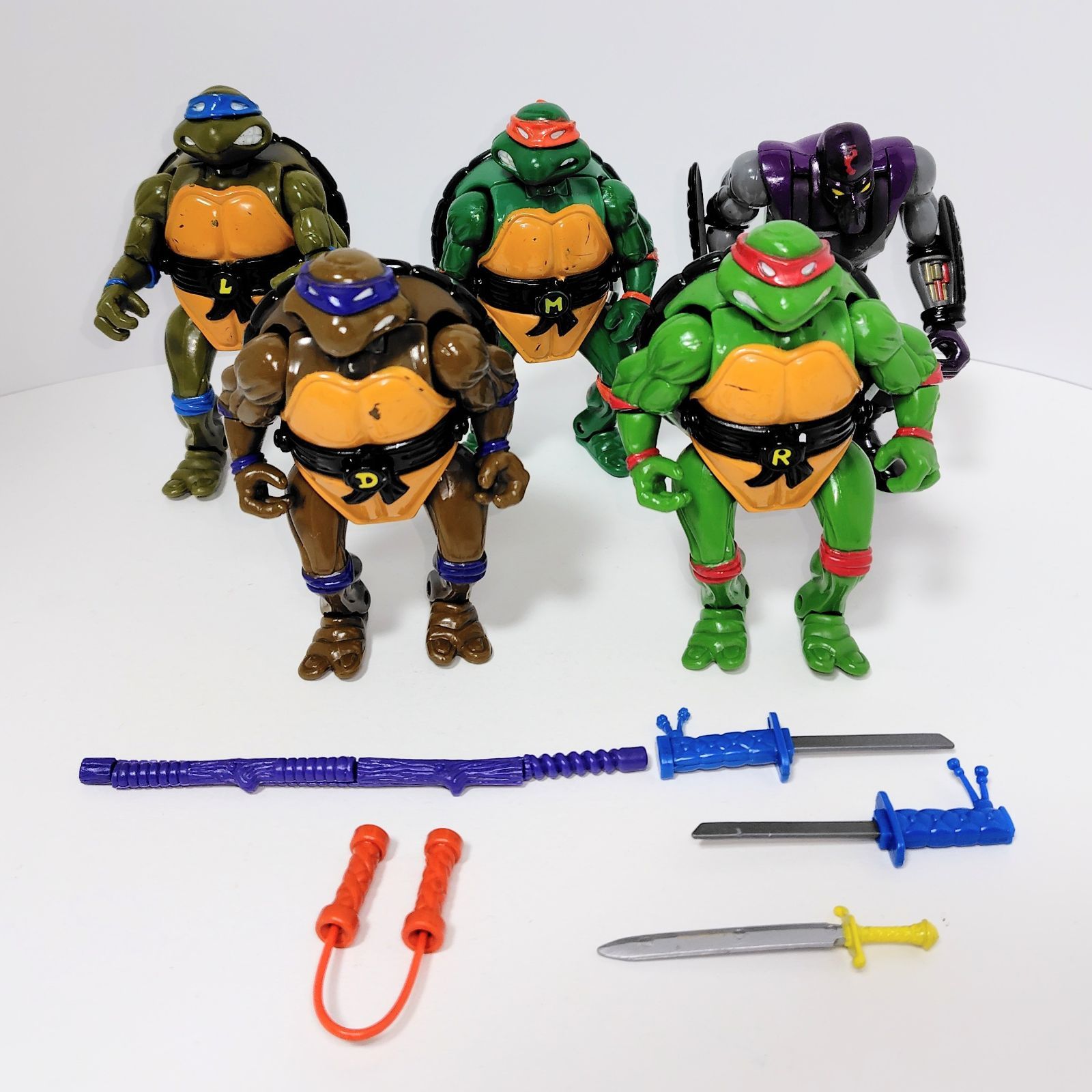 プレイメイツ ティーンエイジ・ミュータント・ニンジャ・タートルズ ミューテーションズ フットソルジャー ミケランジェロ レオナルド ラファエロ ドナテッロ アクションフィギュア セット 1992年 1993年