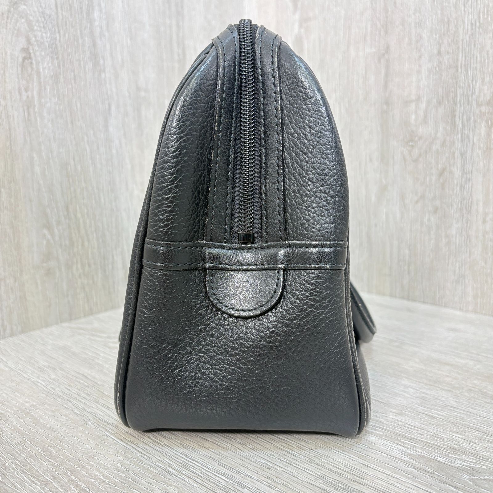 【鑑定済み】Burberry ミニボストンバッグ ブラック Burberrys バーバリーズ レザー ハンドバッグ ミニボストンバッグ