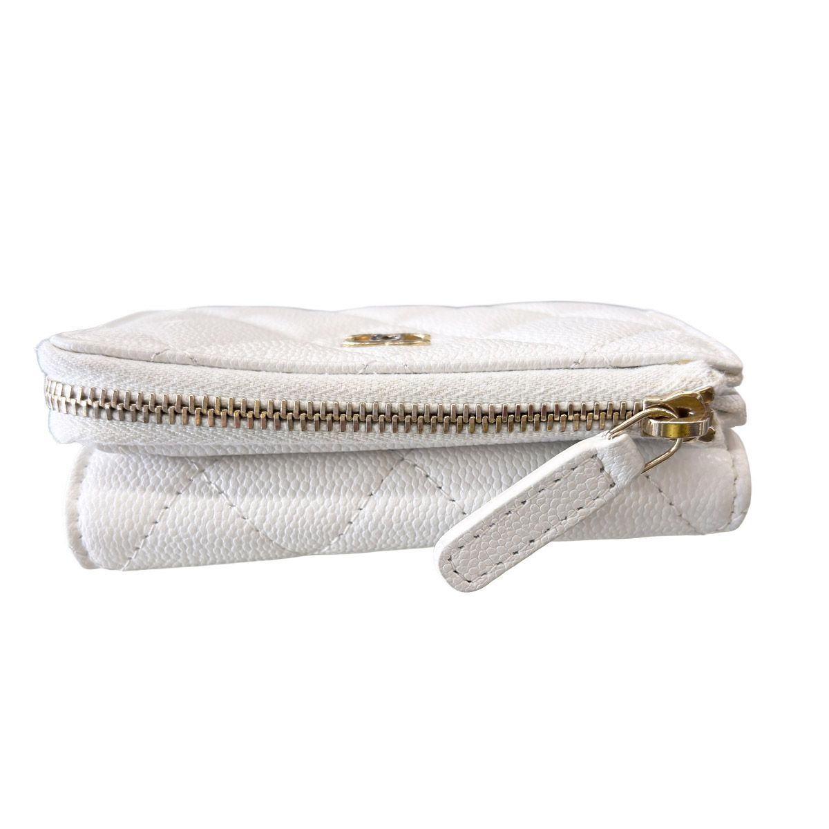 中古】 シャネル CHANEL 三つ折り財布 マトラッセ ミニ財布 コンパクト 