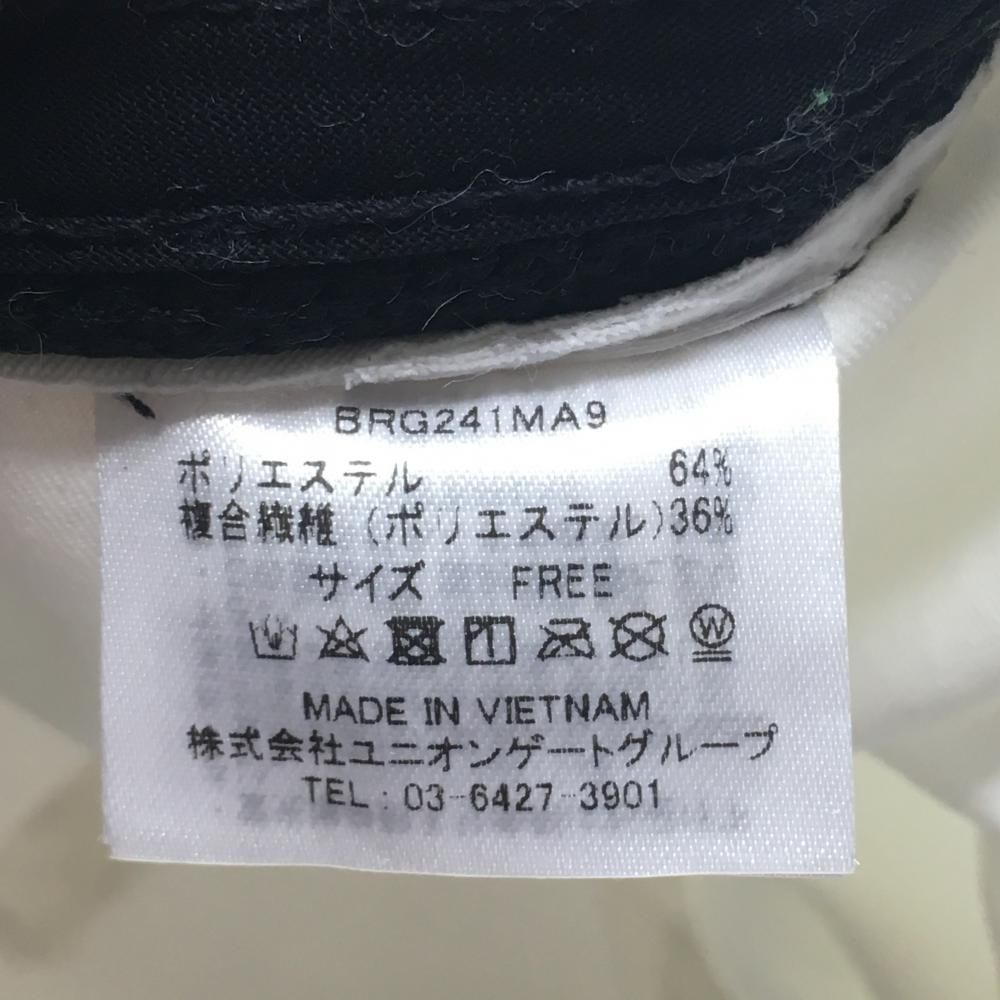 超美品】ブリーフィング キャップ 白 立体ロゴ刺しゅう FREE ゴルフ