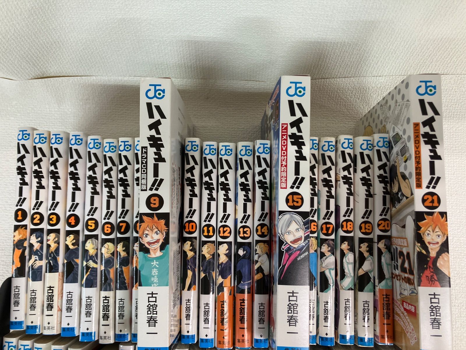m*o様 ハイキュー!!全巻セット+ドラマCD同梱版5冊+関連誌12冊セット ☆【未開封10冊以上】ハイキュー!! 全巻 1～45巻・関連本3冊・DVD同梱