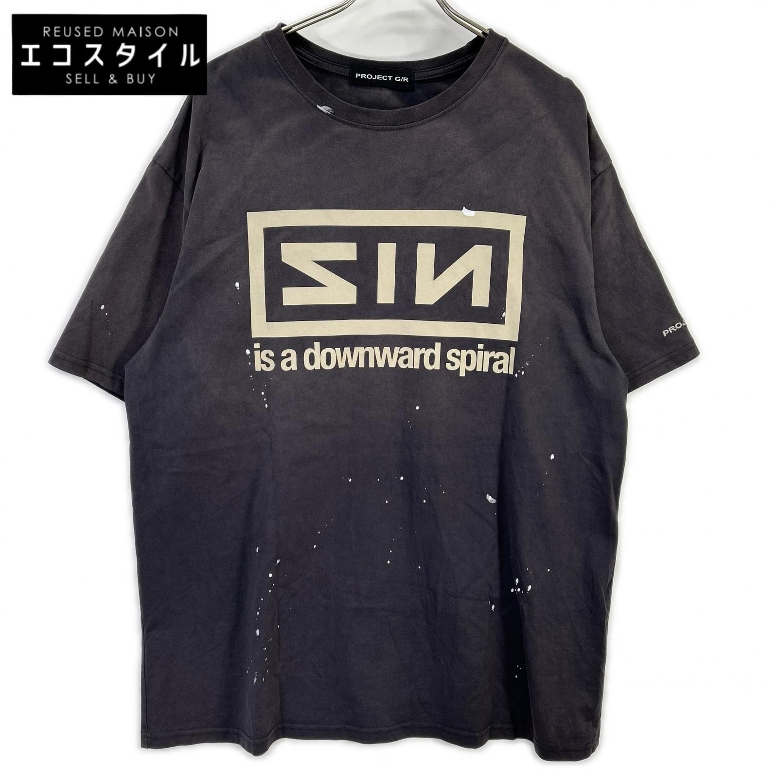 PROJECT G/R　プロジェクトジーアール　フェードブラック 大阪限定 SIN WASHED T-SHIRT