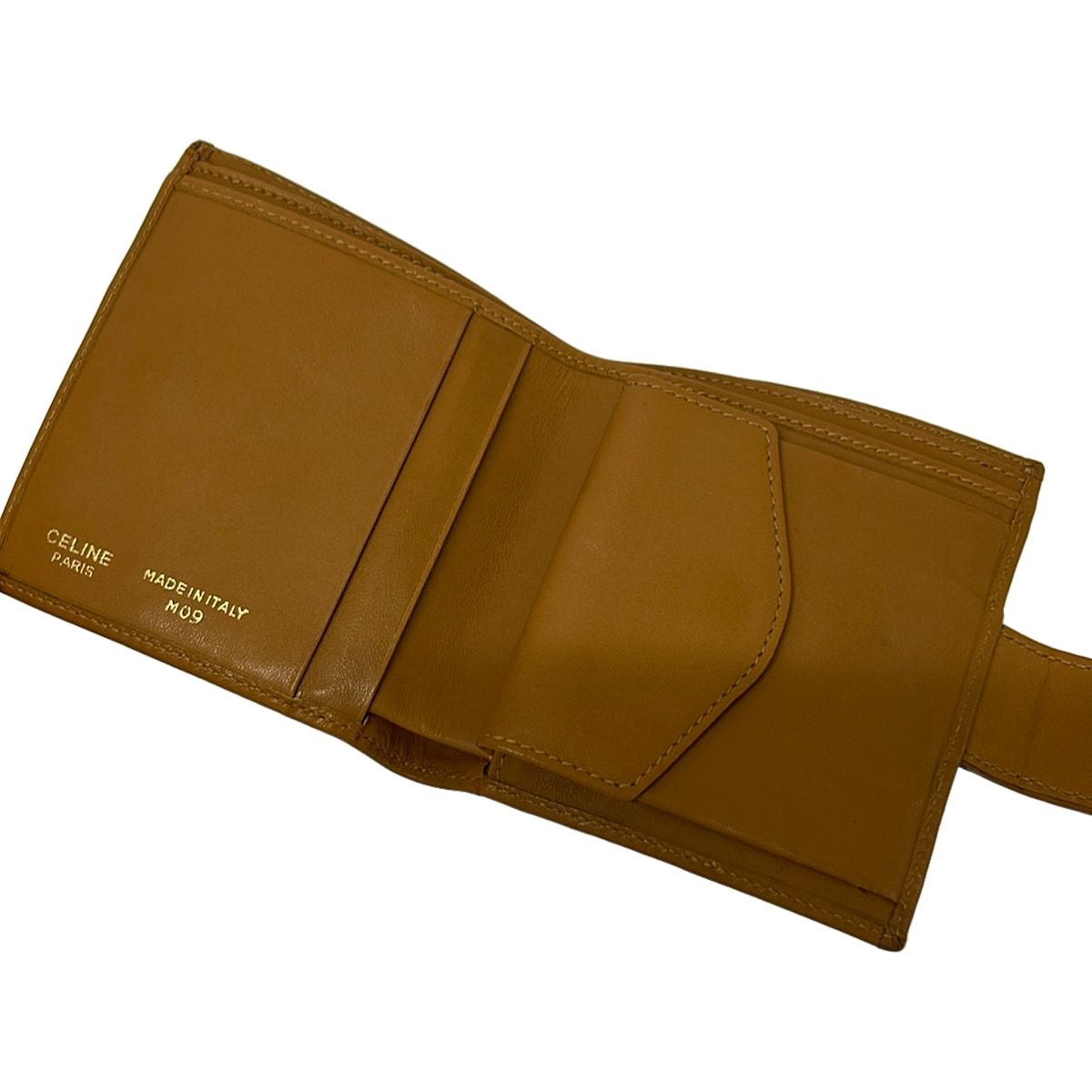 CELINE(セリーヌ) 2つ折り財布 マカダム柄 ダークブラウン×ライト