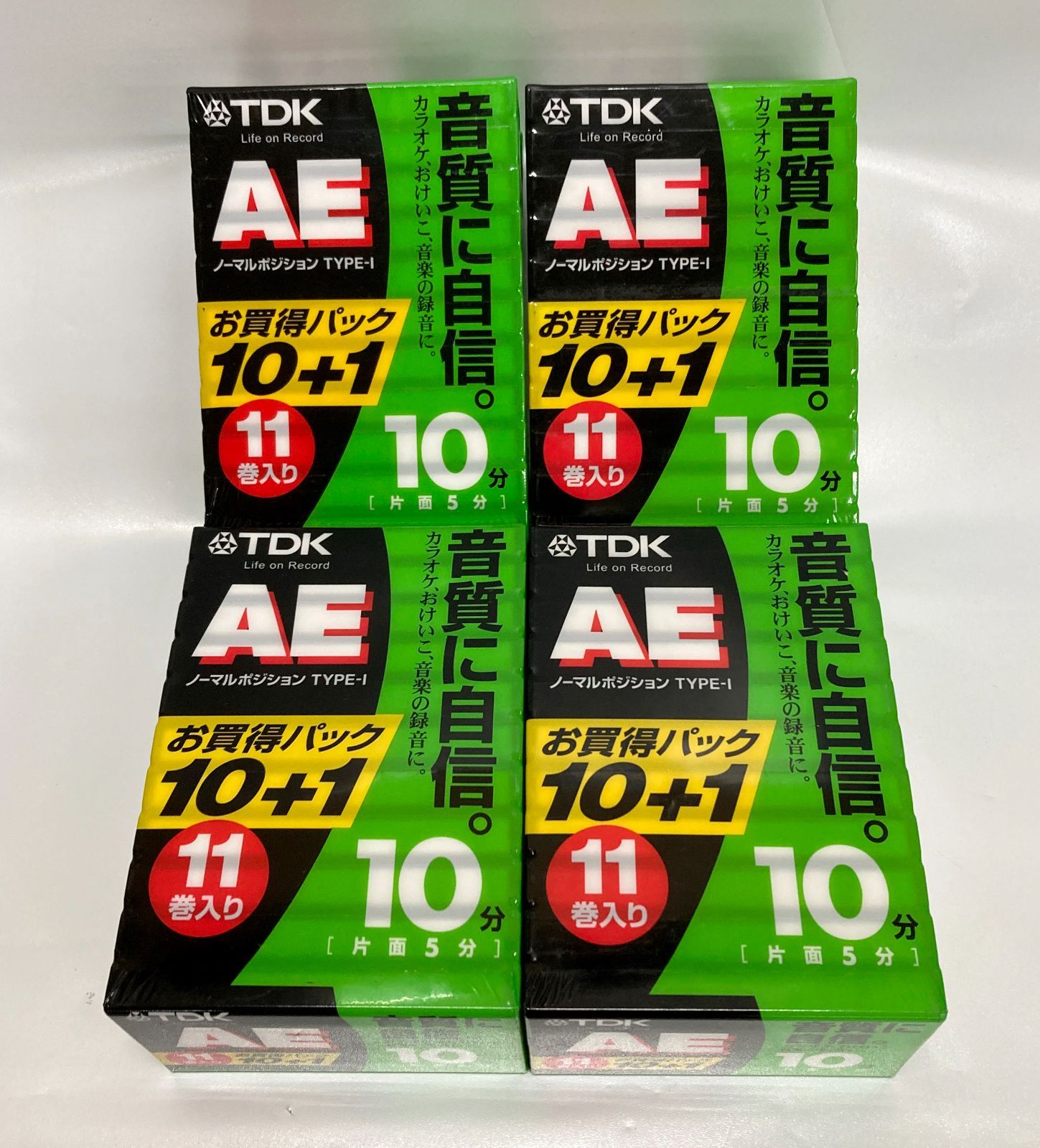 〇未開封 TDK AE カセットテープ 10分 11巻入×4パック 計44本 AE