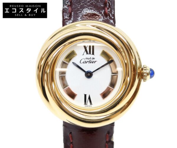 Cartier カルティエ W1010744 マストトリニティヴェルメイユSM サイドトリニティ ホワイト文字盤 QZ