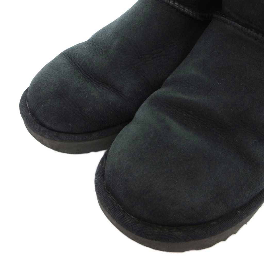 アグ UGG ショートブーツ ムートン スエード 黒 ブラック 23cm /FF