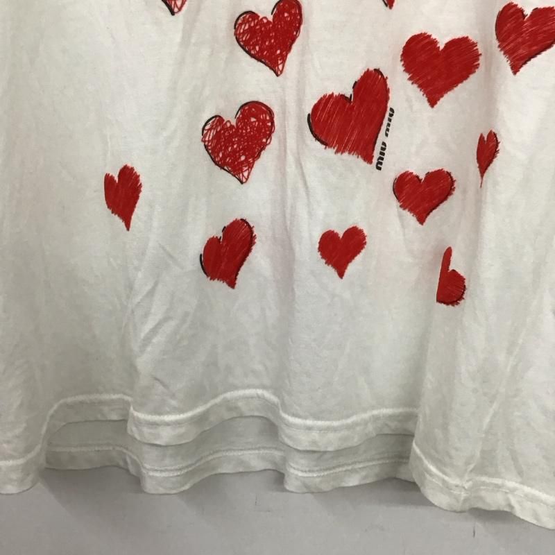 miu miu ミュウミュウ カットソー 半袖 ハートTシャツ Valentine