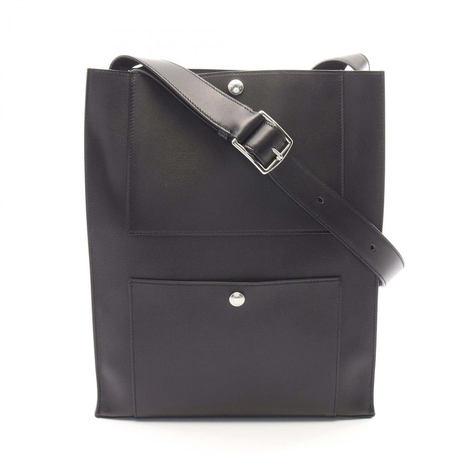 エルメス HERMES ショルダーバッグ キャブH カバッシュ 085056CK ブラック レザー キャブH カバッシュ ブラック レディース Used A