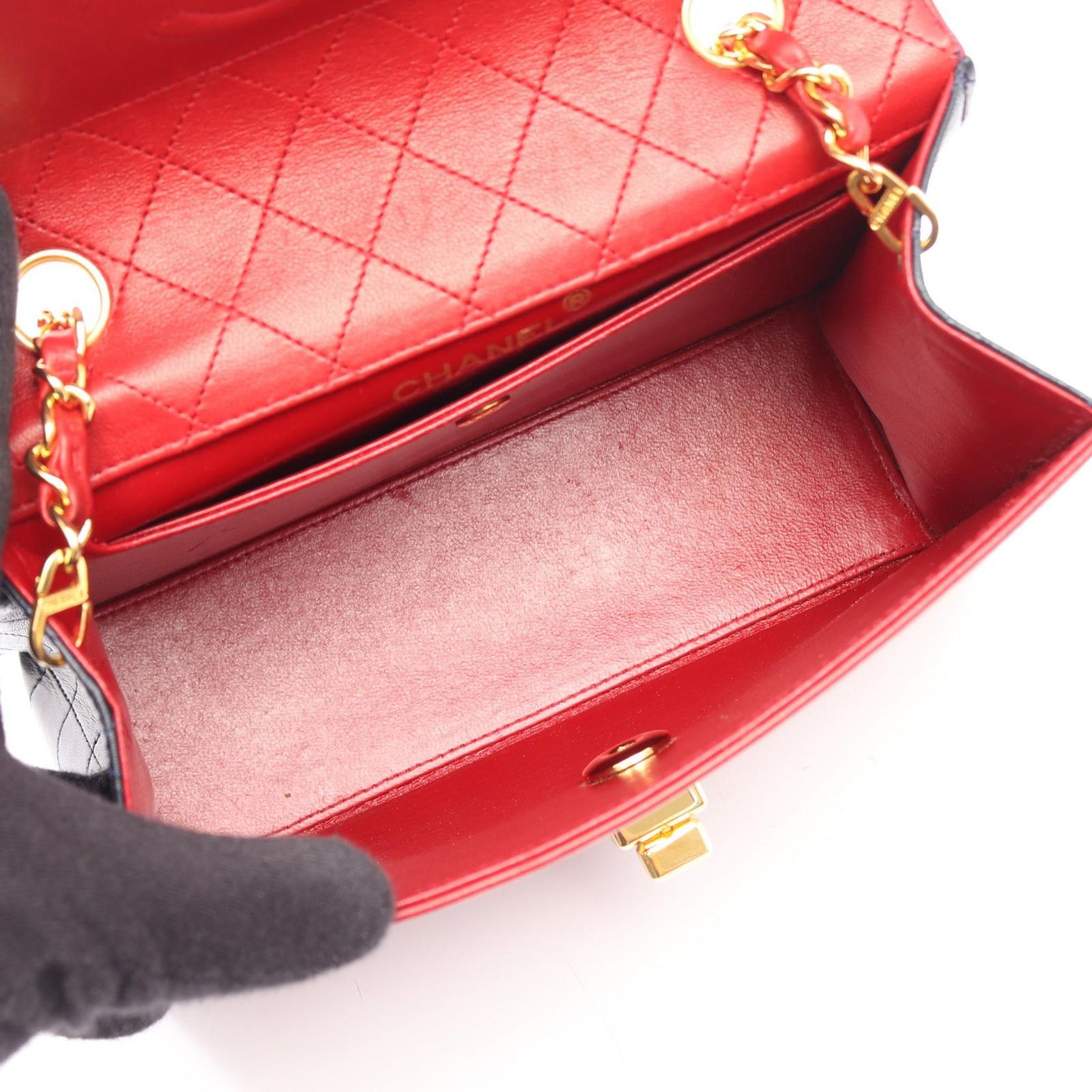 シャネル CHANEL ショルダーバッグ マトラッセ バイカラー ターン