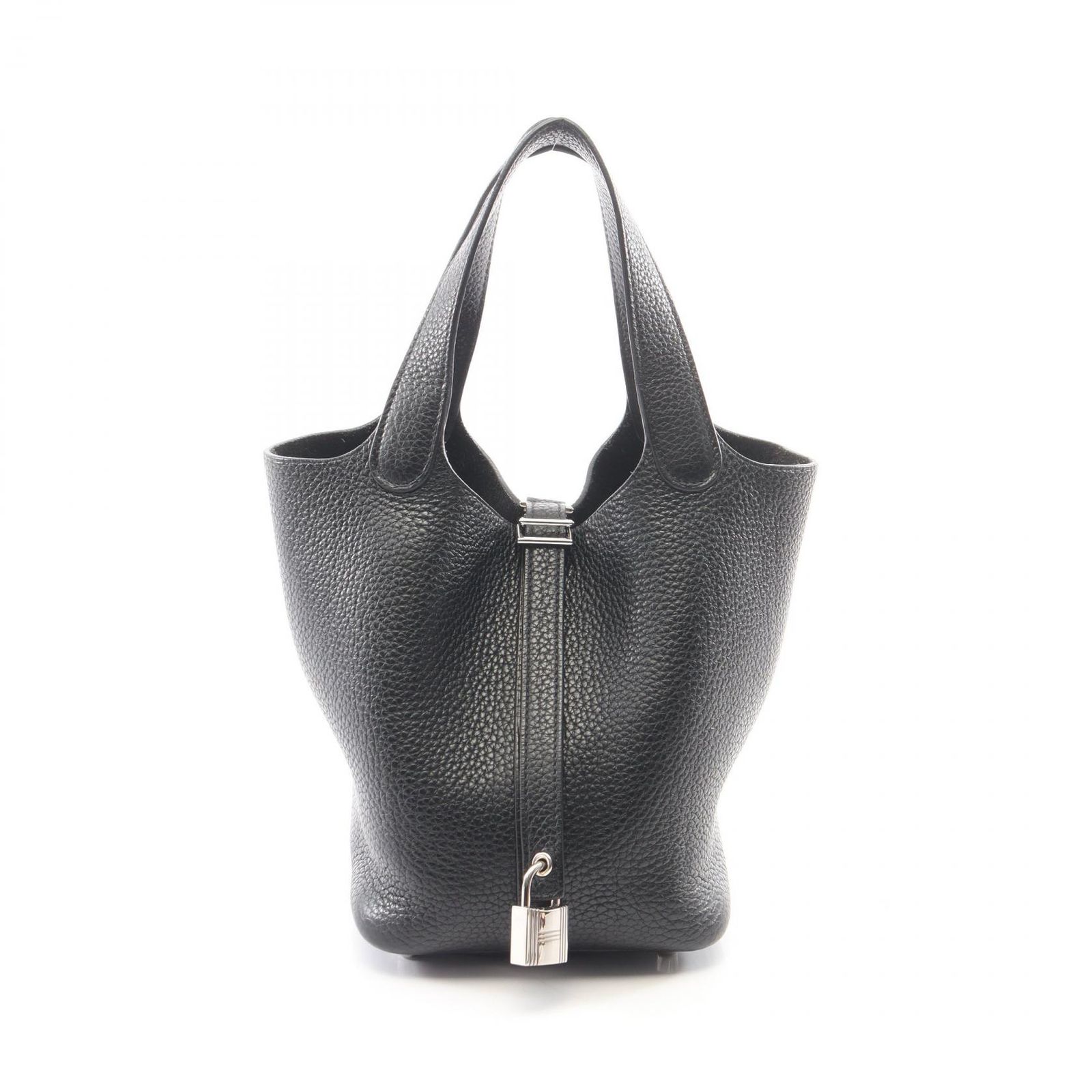エルメス HERMES ハンドバッグ ピコタンロックPM ブラック レザー ピコタンロックPM ブラック レディース Used A