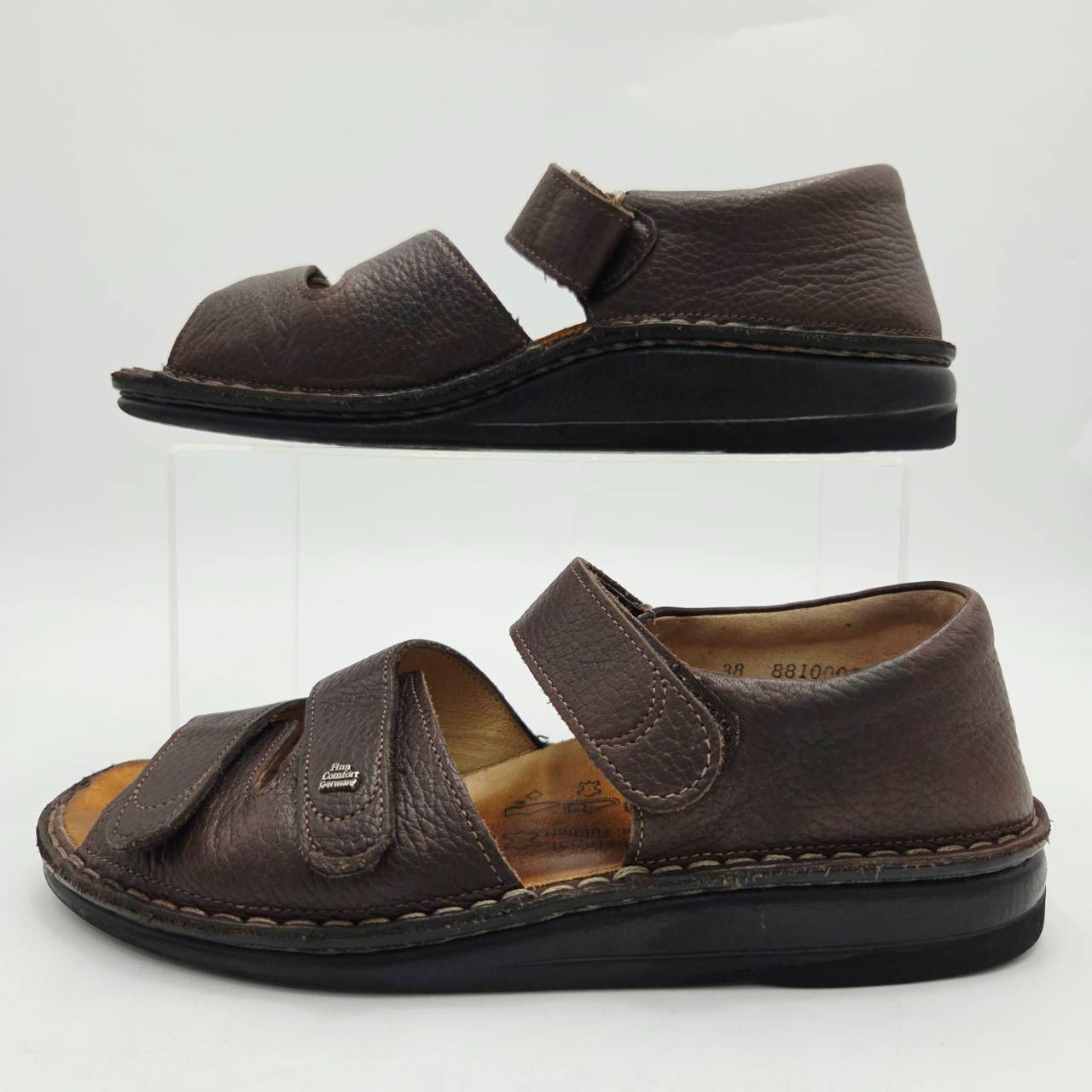 Finn Comfort フィンコンフォート サンダル ベルクロ シボ加工