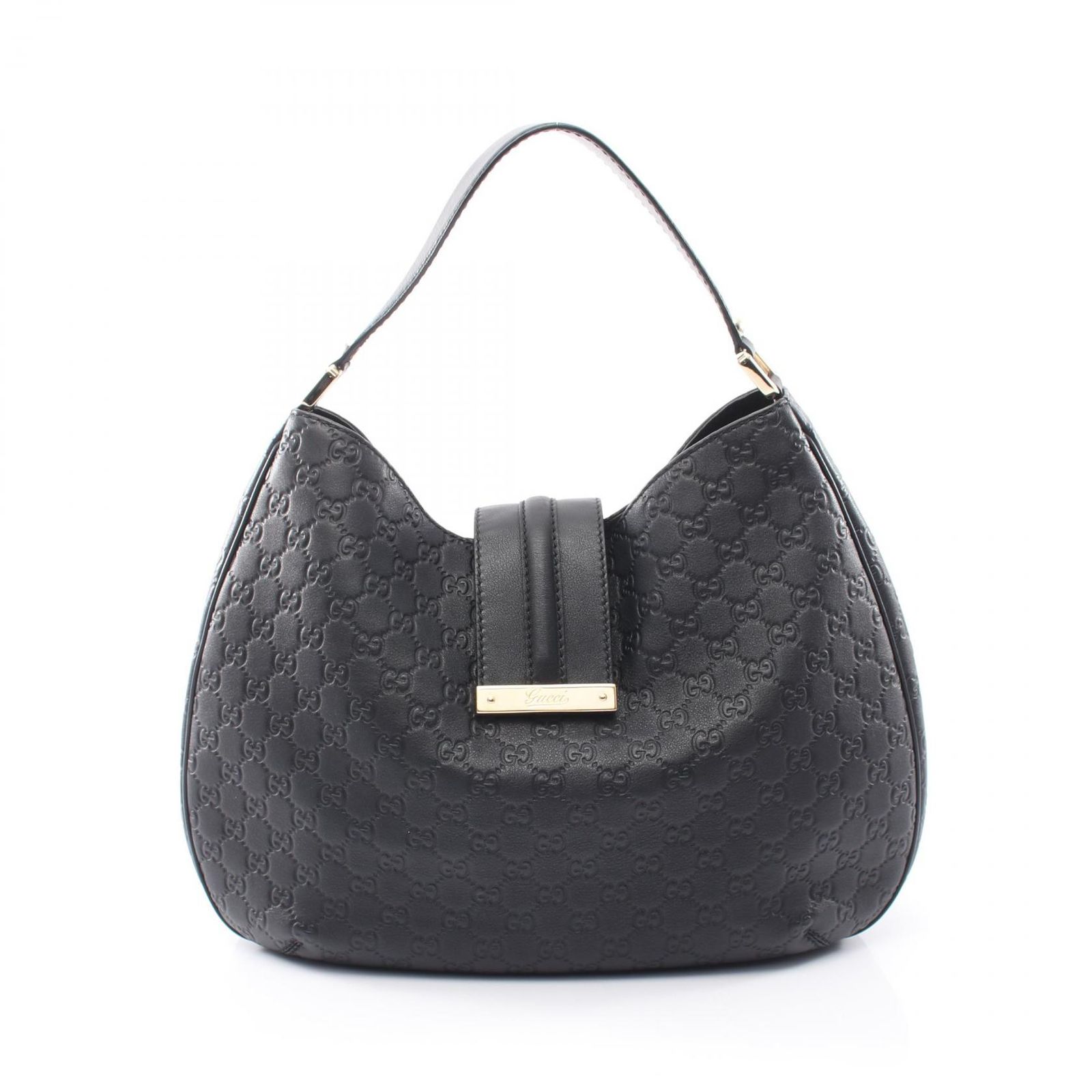 グッチ GUCCI ショルダーバッグ グッチシマ 233604 ブラック レザー グッチシマ ワンショルダー レディース Used A 64,240円