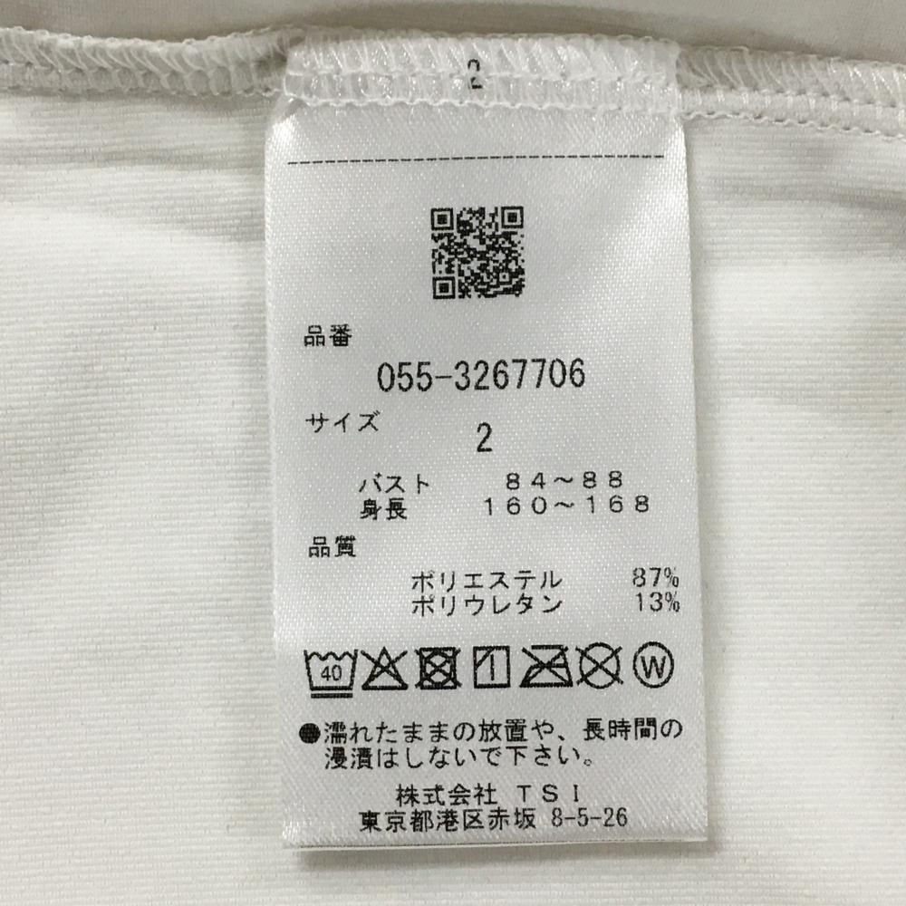 新品】パーリーゲイツ 半袖ハイネックシャツ 白×黒 ボーダー ロゴ