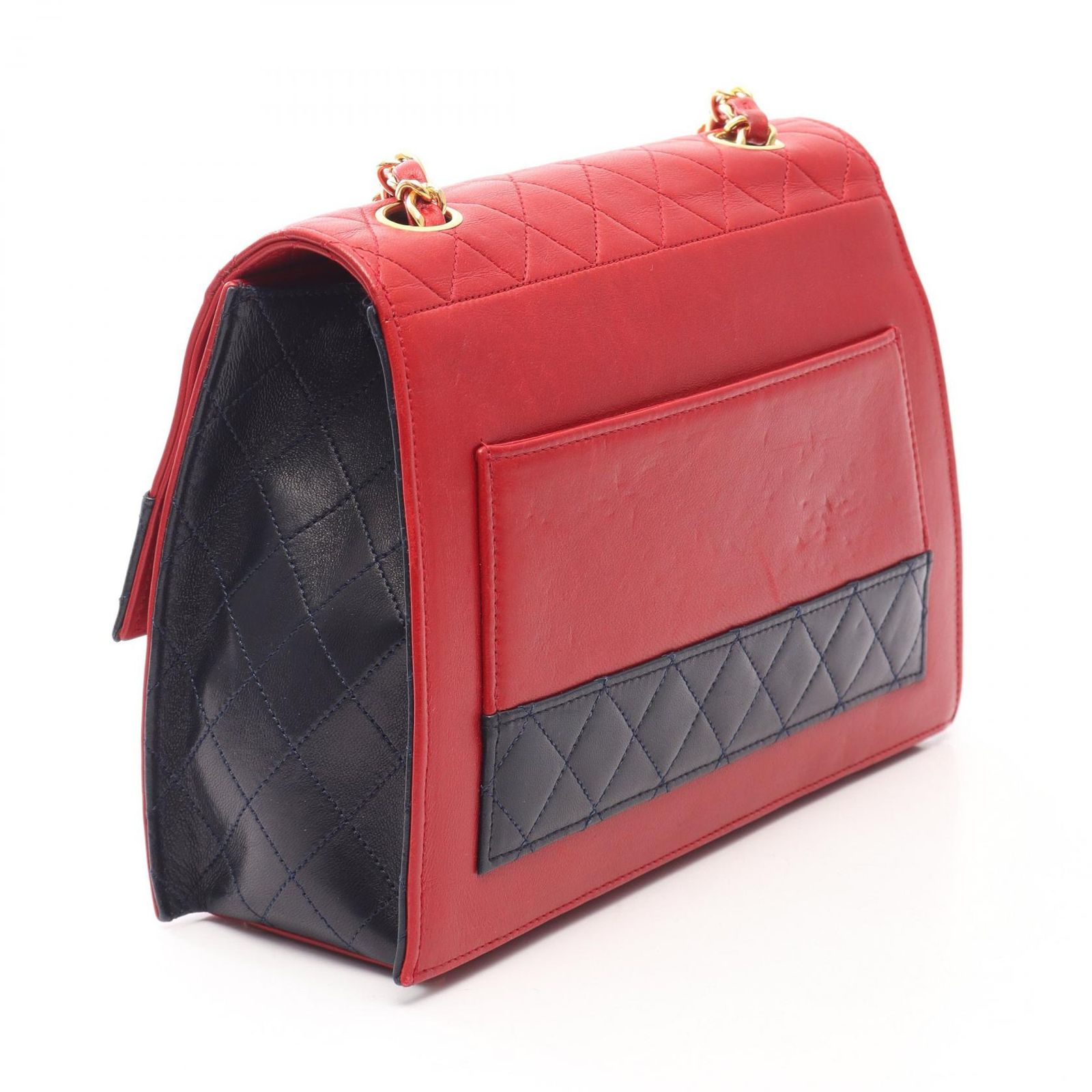 シャネル CHANEL ショルダーバッグ マトラッセ バイカラー ターン