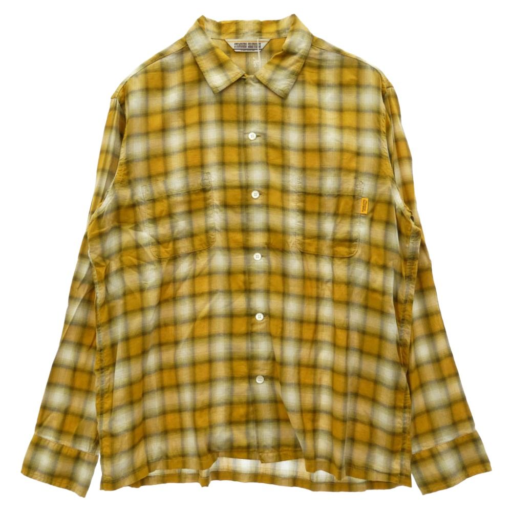STANDARD CALIFORNIA スタンダードカリフォルニア SD OMBRE CHEK SHIRT オンブレ チェック 長袖 シャツ イエロー系 L【美品】【中古】 10,181円