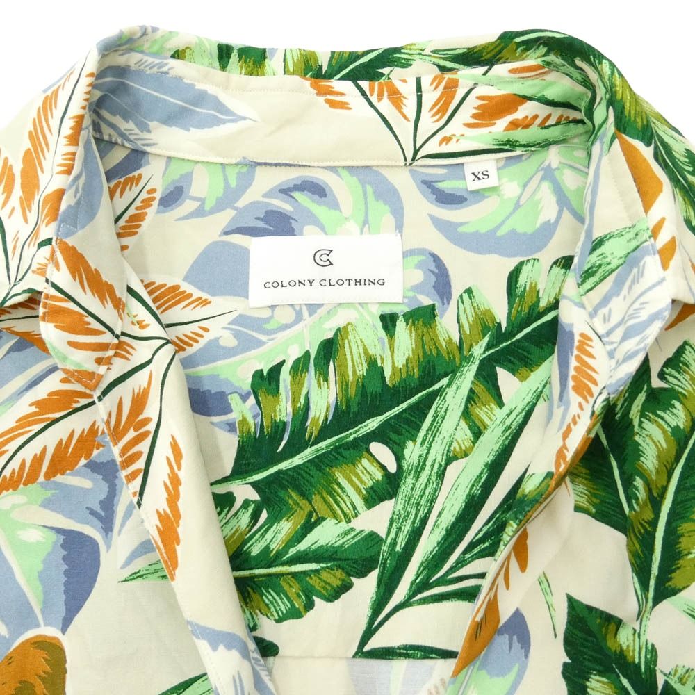 美品　COLONY CLOTHING プールサイドシャツ アロハ 春夏　レーヨン コロニークロージング COLONY CLOTHING プールサイド 長袖 レーヨン