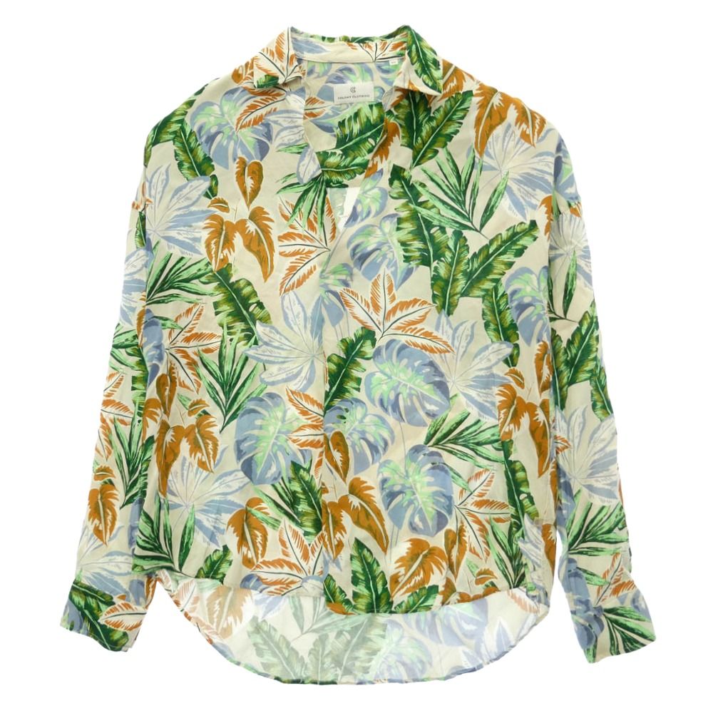 美品　COLONY CLOTHING プールサイドシャツ アロハ 春夏　レーヨン コロニークロージング COLONY CLOTHING プールサイド 長袖 レーヨン