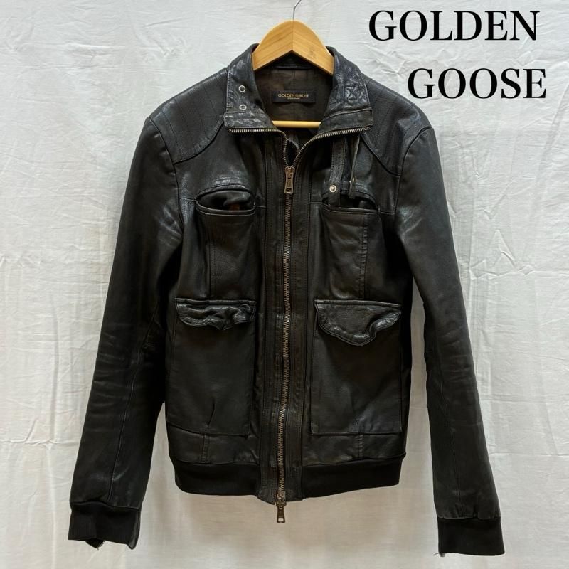 タ*シ様 ゴールデングース/Golden  レザーシングルライダースジ ゴールデングースデラックスブランド イタリア製 シングル ライダース