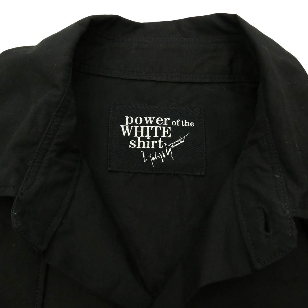 Yohji Yamamoto ヨウジヤマモト PZ-B02-001 power of the WHITE shirt パワーオブザホワイトシャツ ロングカラー 長袖 シャツ ブラウス ブラック系【中古】 Yohji Yamamoto ヨウジヤマモト PZ-B02-001 power of the WHITE shirt