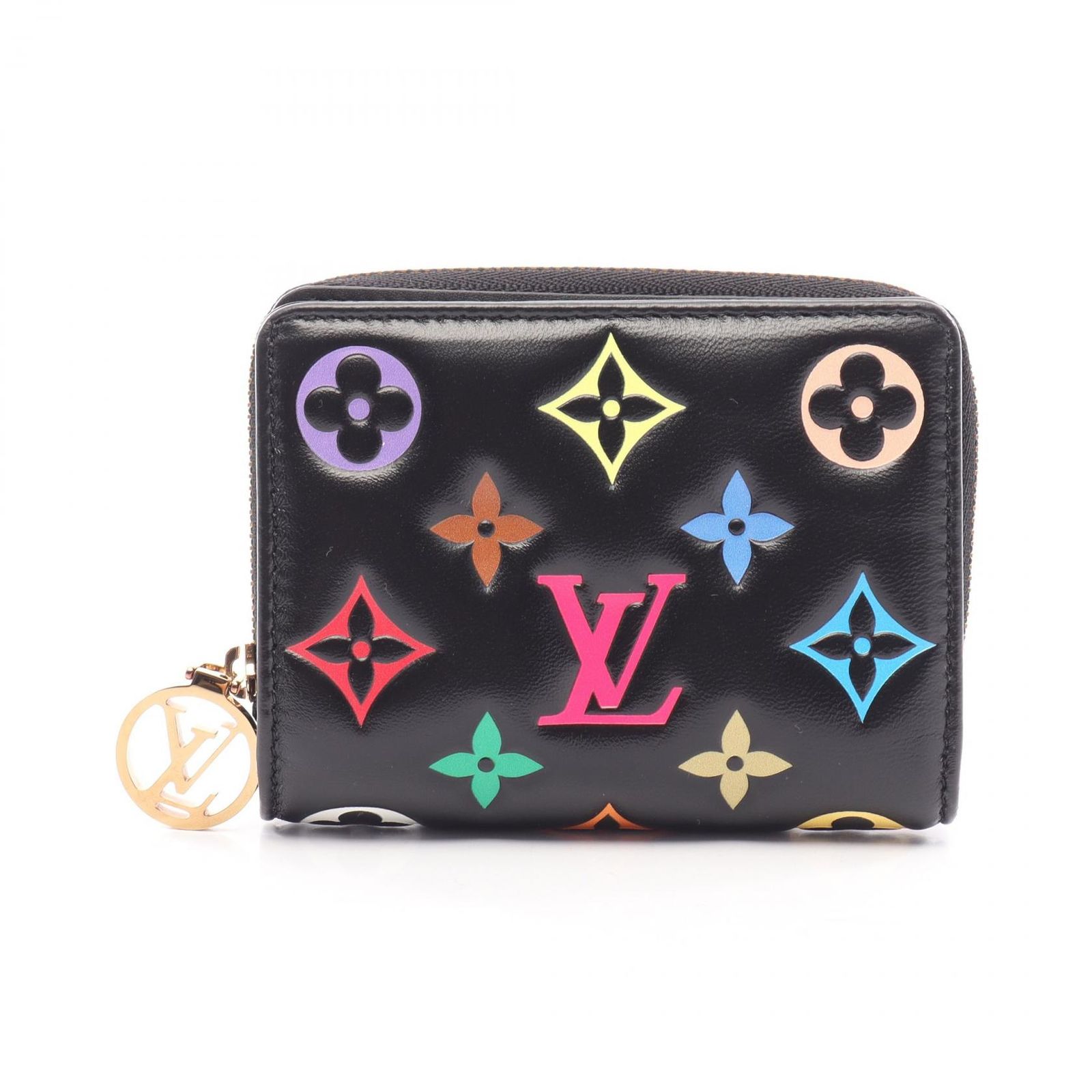ルイ・ヴィトン LOUIS VUITTON 二つ折り財布 LV × TM ポルトフォイユルー M13829 ノワール/マルチカラー レザー LV×TM ポルトフォイユ・ルー レディース 未使用 87,340円