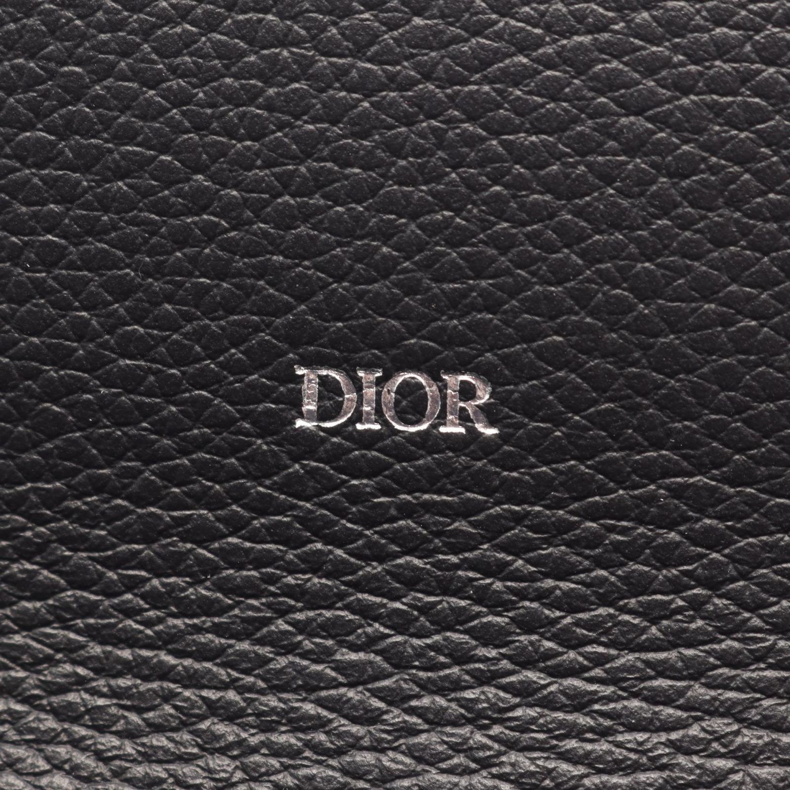 ディオール Dior 二つ折り長財布 サドル オブリーク ネイビー/ブラック