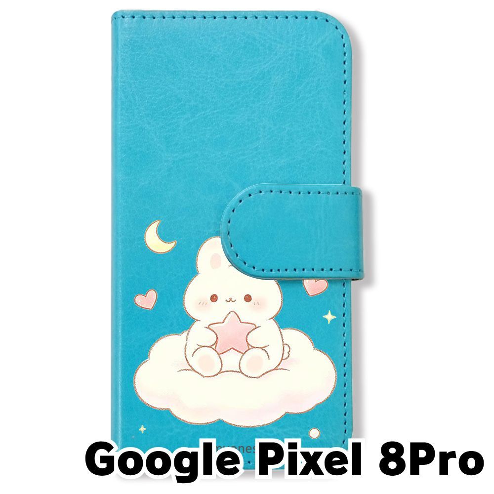 新品未使用】 Google Pixel 8Pro 手帳型スマホ ケース (色：ブルー