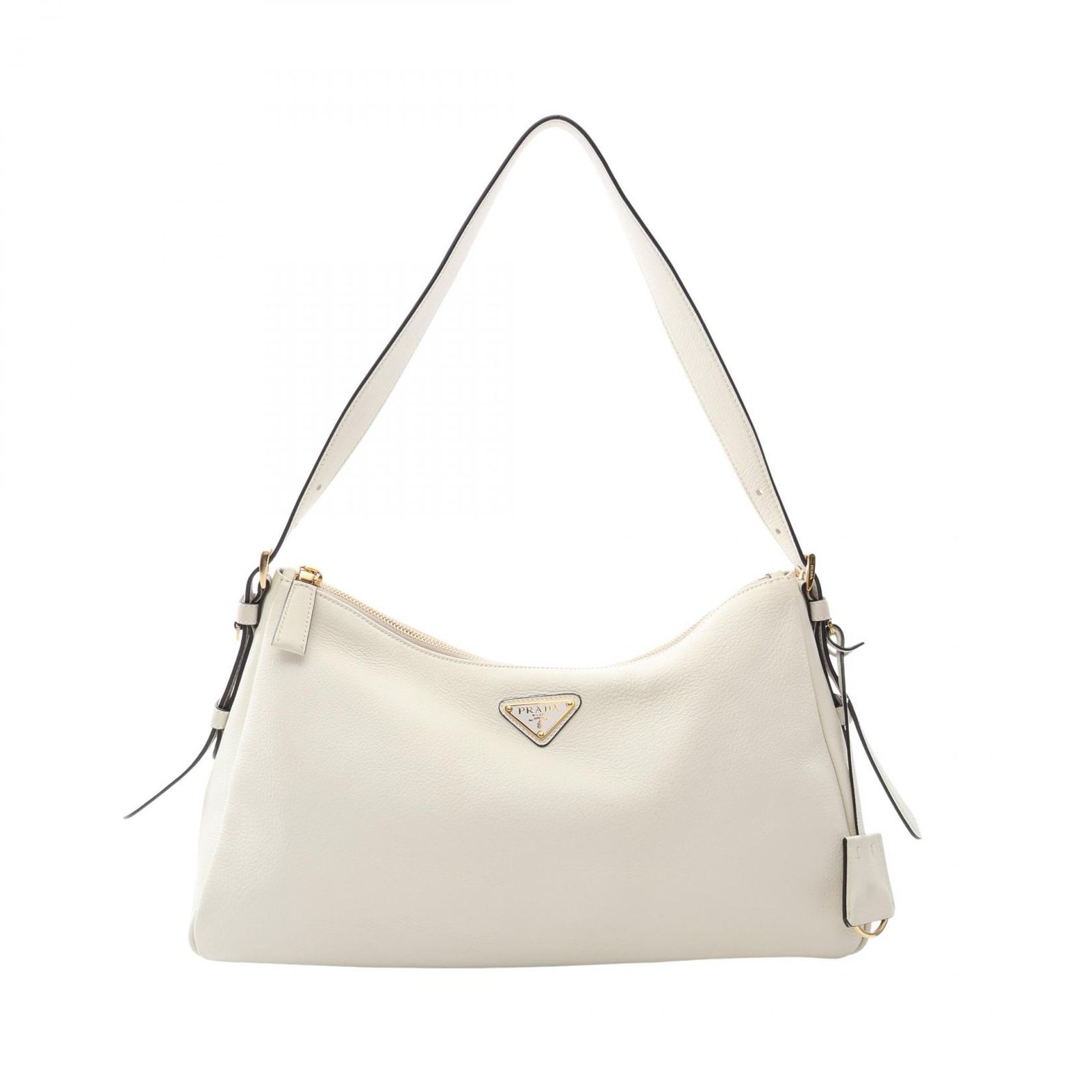 プラダ PRADA ショルダーバッグ エメ ラージ ホワイト レザー エメ ラージ レディース Used A