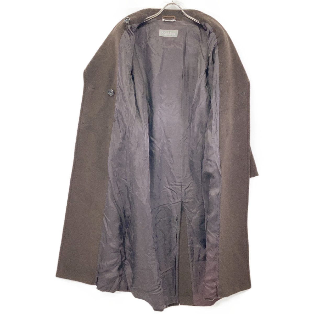 Max Mara マックスマーラ 1600015 ブラウン ウール100 ベルト付き