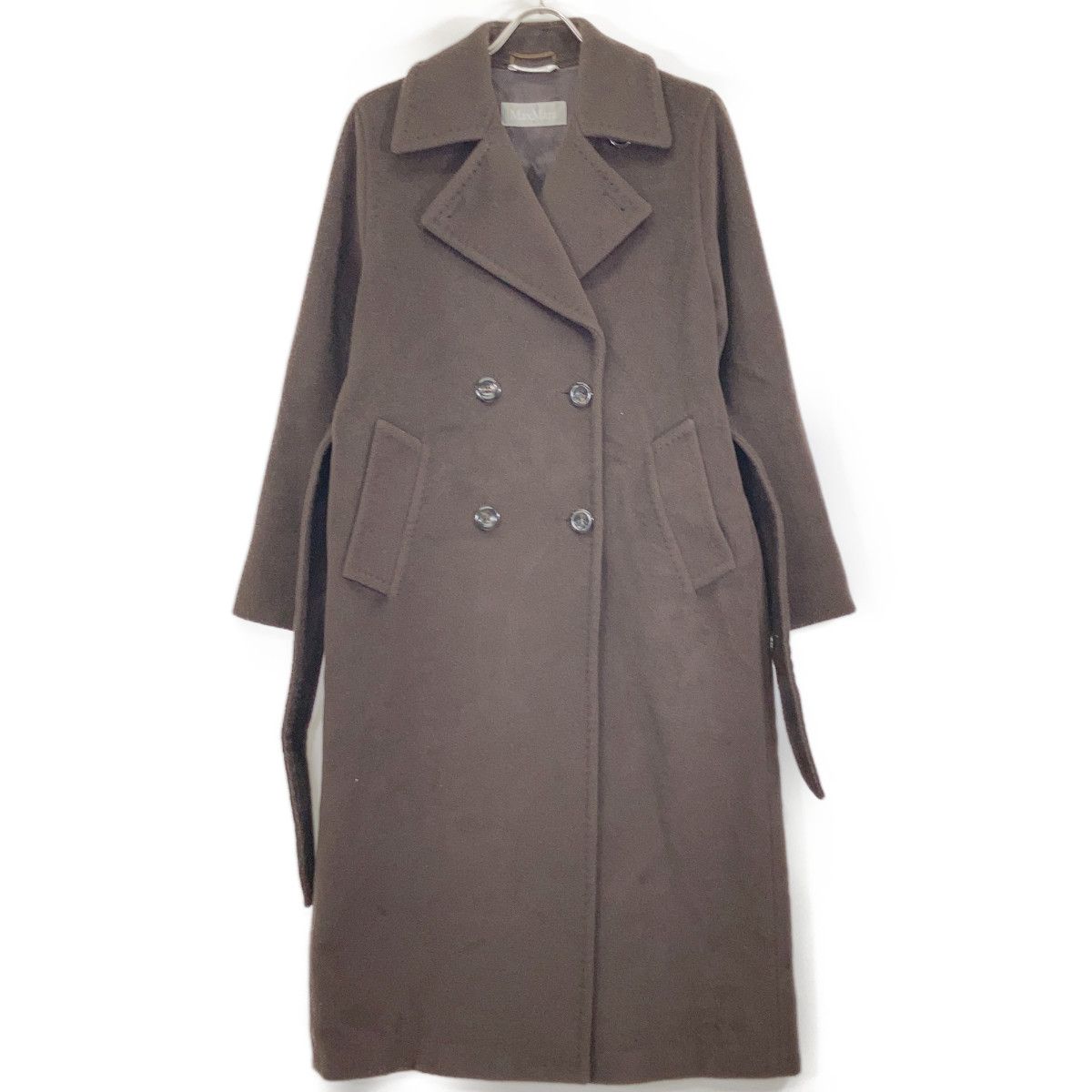 Max Mara マックスマーラ 1600015 ブラウン ウール100 ベルト付き