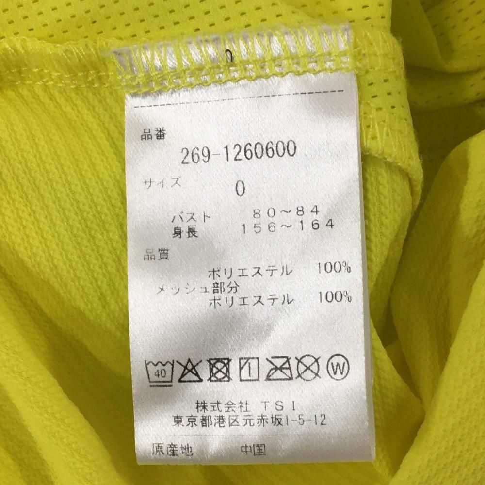 美品】PGGパーリーゲイツ 半袖ポロシャツ イエロー 袖フリル ハーフ