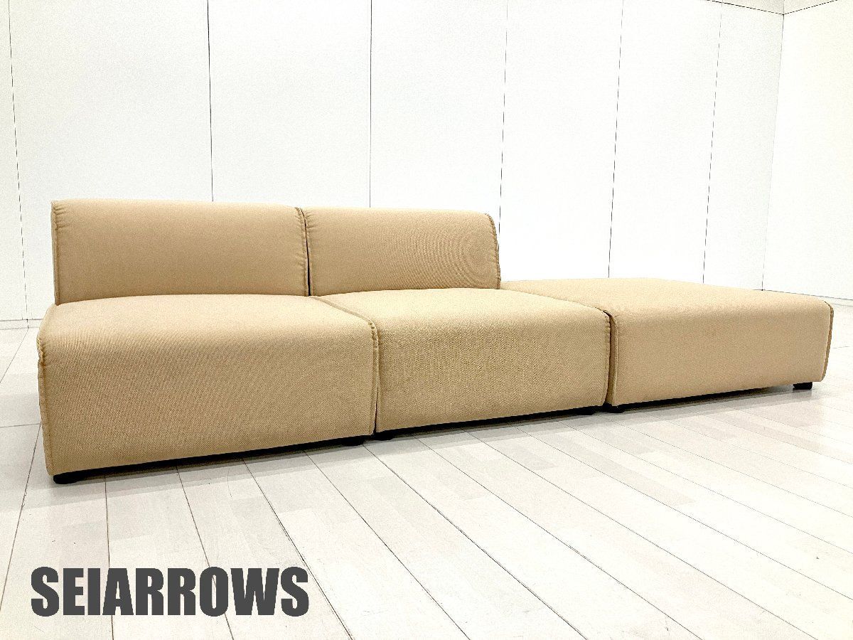 SEIARROWS/セイアローズ■CITTA チッタ■アームレス 3人掛けソファ３点セット■ファブリック