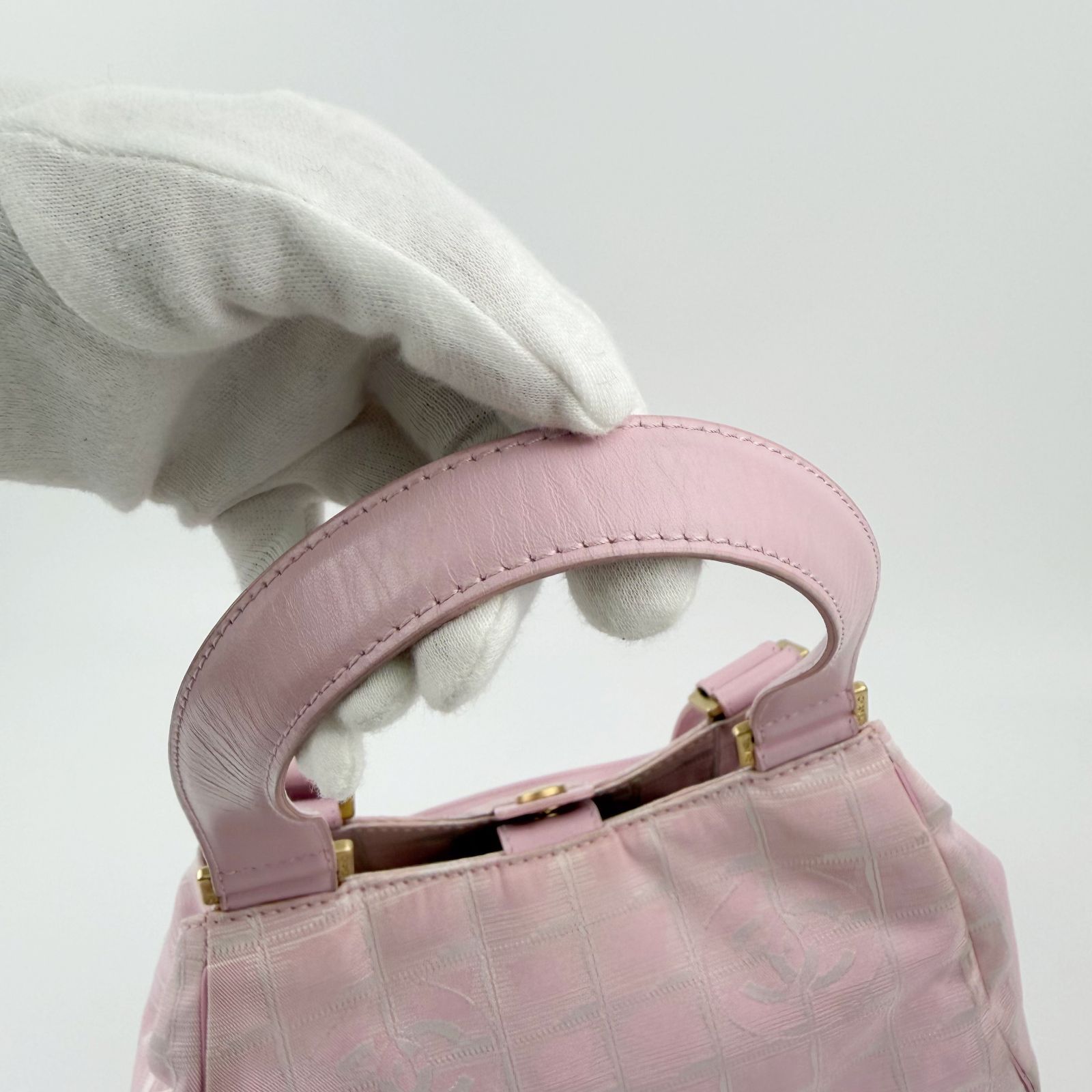 中古】CHANEL シャネル ニュートラベルライン ココマーク ハンドバッグ