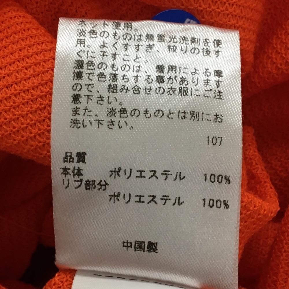 超美品】23区ゴルフ 半袖ポロシャツ オレンジ系×ブルー×白 襟縁ライン