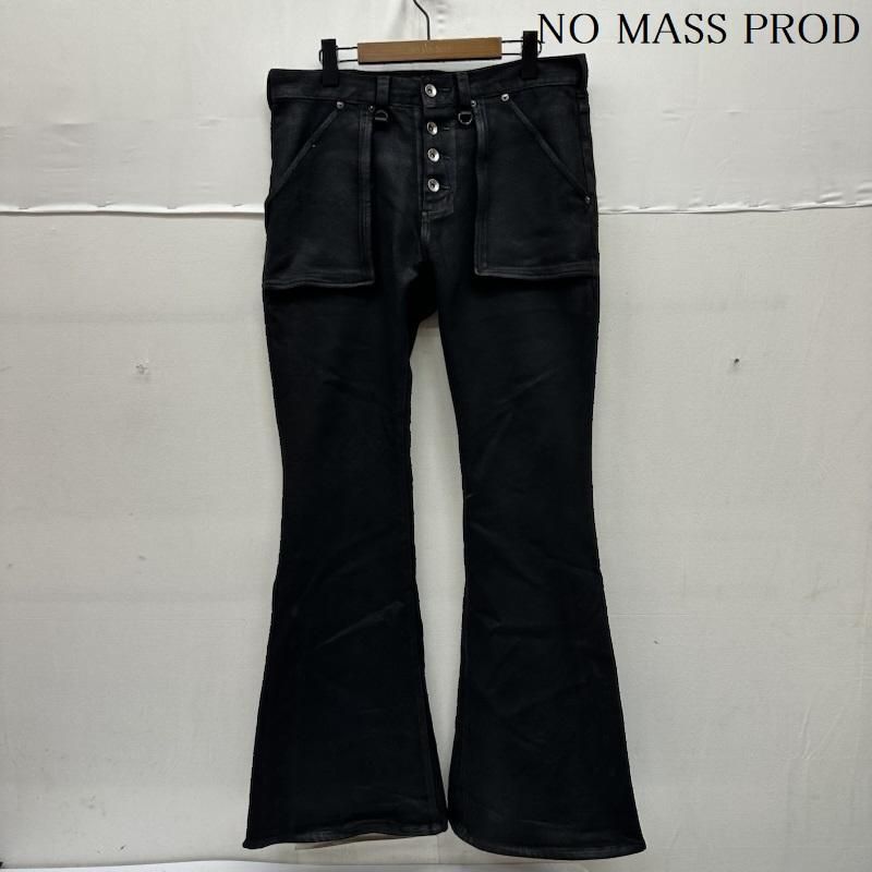 古着 NO MASS PROD ワックス 加工 ボタンフライ フレア デニム パンツ メンズ L ISItems【USED】【古着】【中古】50161603