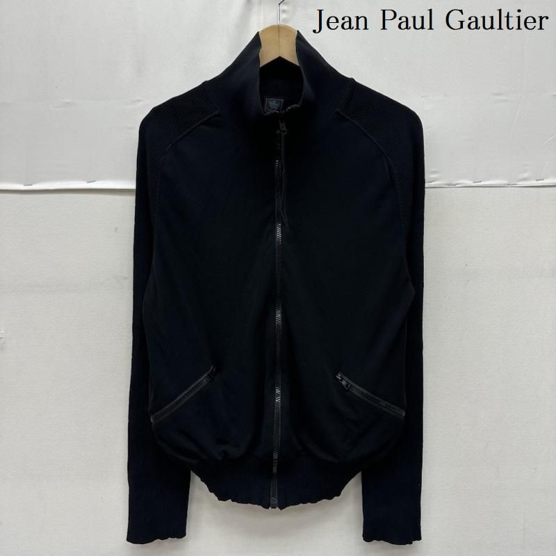 ジャンポールゴルチエ CLASSIQUE ハイネック ジップ シアー パワーネット ニット トラック ジャケット レディース 48 ISItems【USED】【古着】【中古】50161633
