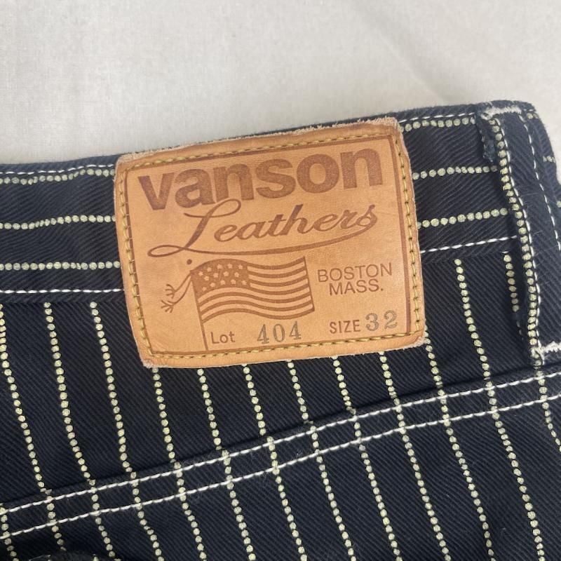 VANSON ストライプ　デニム ヴァンソン 日本製 シンチバックル ストライプ デニム パンツ バイカー