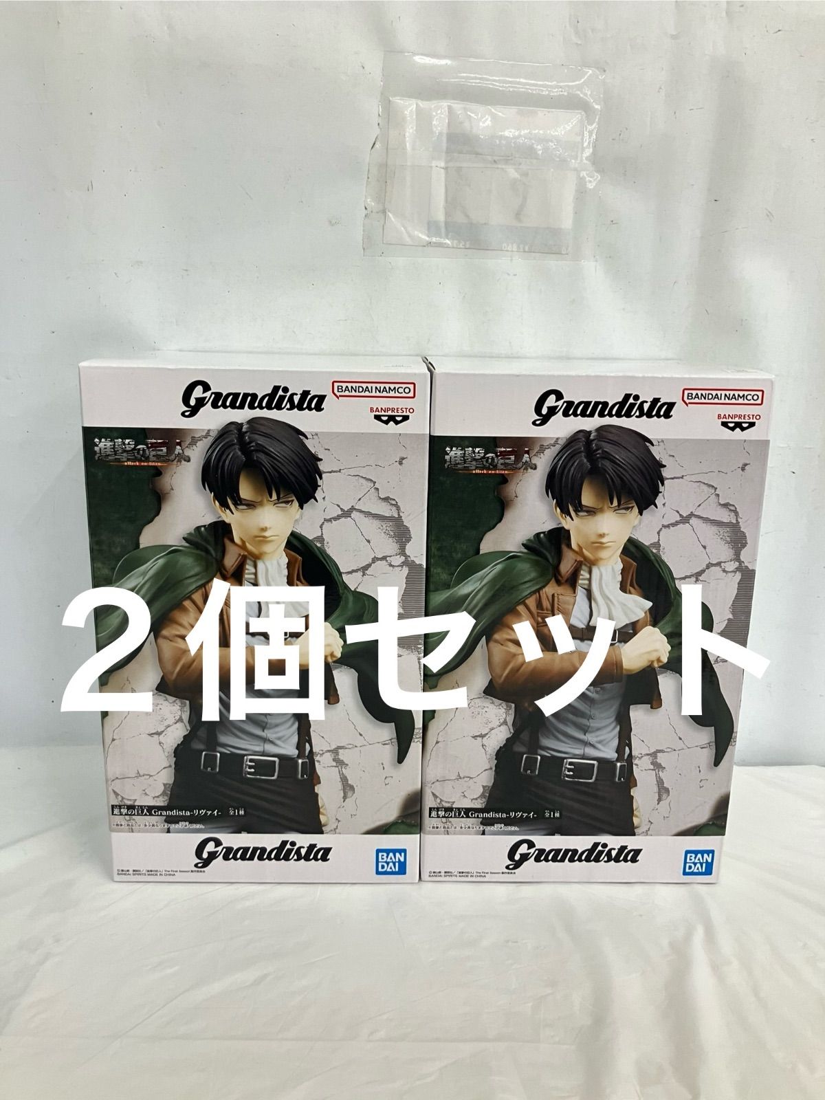 未開封 進撃の巨人 Grandista リヴァイ フィギュア 2個 LF6D13 f101