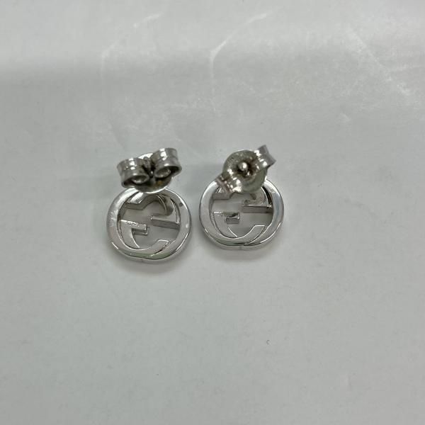 中古】GUCCI インターロッキングG ピアス 925 シルバー 箱あり グッチ