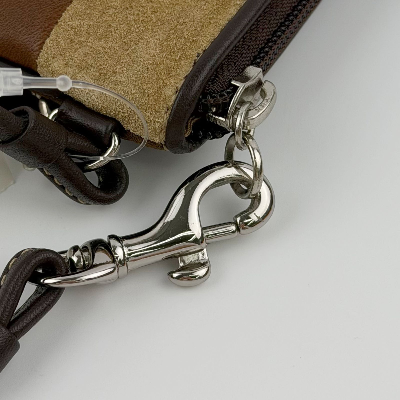 中古】COACH コーチ シグネチャー パッチワーク ハンドバッグ ポーチ