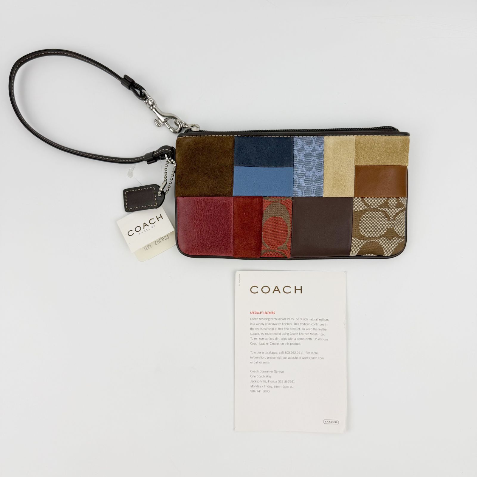 COACH パッチワーク　キャンバス　レザーシグネチャー　ハンドバッグ 中古】COACH コーチ シグネチャー パッチワーク ハンドバッグ ポーチ