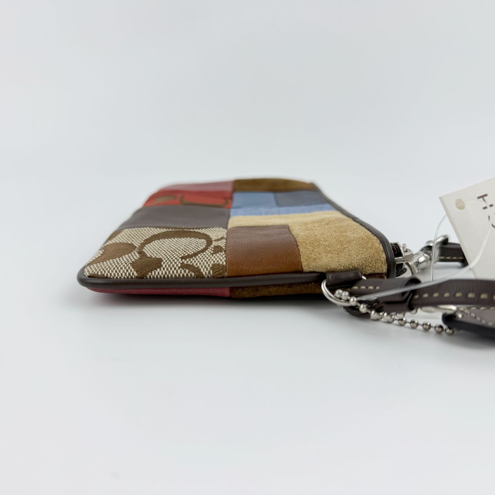 中古】COACH コーチ シグネチャー パッチワーク ハンドバッグ ポーチ