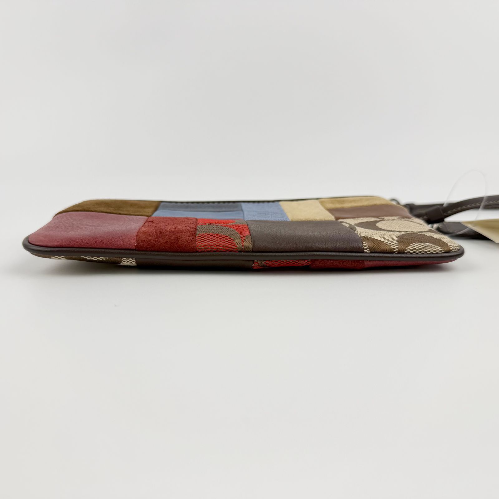COACH パッチワーク　キャンバス　レザーシグネチャー　ハンドバッグ 中古】COACH コーチ シグネチャー パッチワーク ハンドバッグ ポーチ