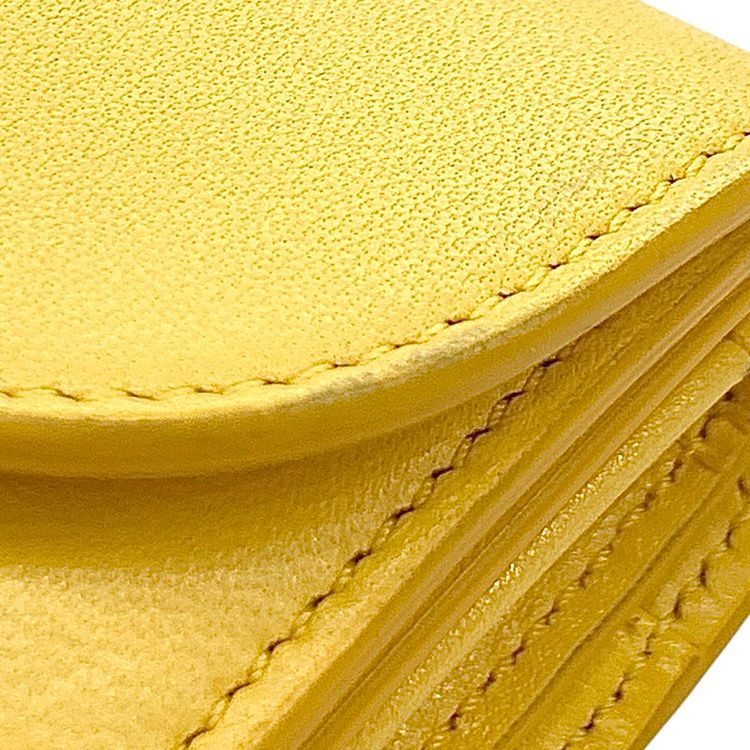 CELINE セリーヌ スモールフラップウォレット トリオンフ イエロー