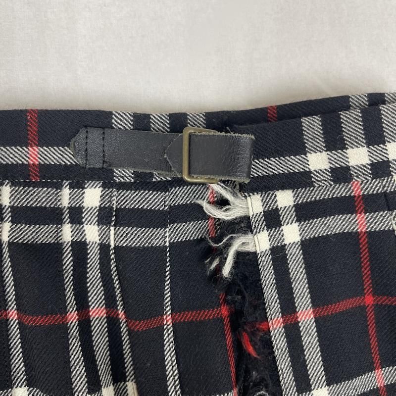 バーバリー BLUE LABEL ノバチェック柄 ウール ラップスカート fxf43