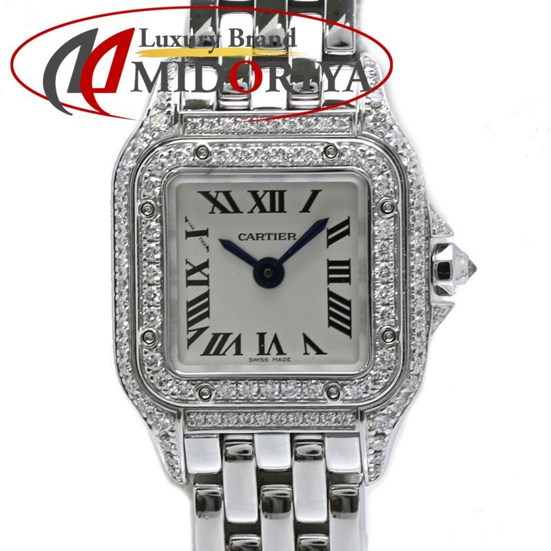 CARTIER カルティエ パンテール ドゥ カルティエ ミニ ダイヤモンド WJPN0019【メーカーコンプリートサービス済/磨き済】【中古】腕時計 レディース K18WG ホワイトゴールド /40495