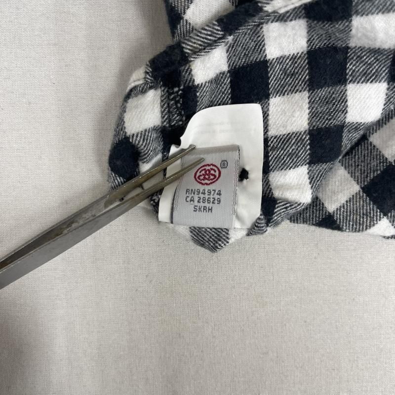 ステューシー 00s old stussy ギンガムチェック柄 長袖 裏地 紫