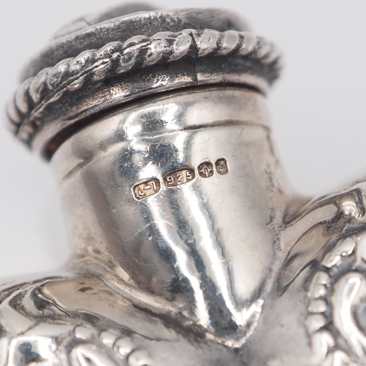 B087 アンティーク STERLING 925 ホールマーク刻印 香水瓶 香水入れ