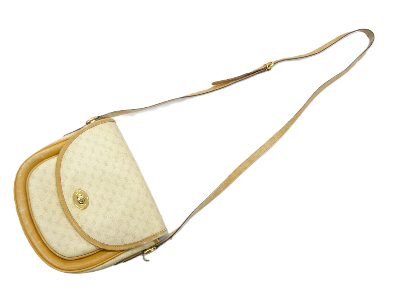 オールド グッチ GUCCI ショルダーバッグ GG柄 001 165 0930 PVC レザー